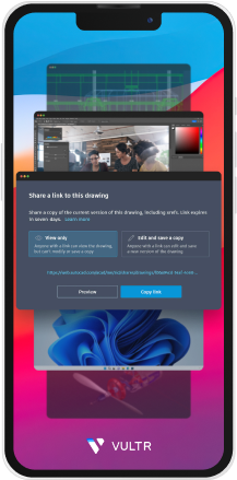 Vultr Control Panel - Dashboard on mobile